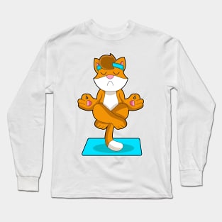 Cat Yoga Meditation Gymnastics Long Sleeve T-Shirt